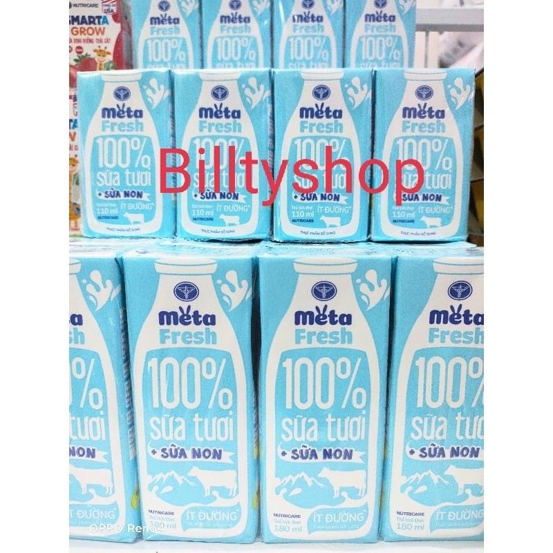 Lốc sữa meta fresh 100% sữa non ít đường