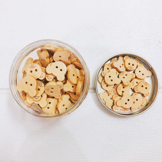 Cúc gỗ trang trí 15mm (1 cái)