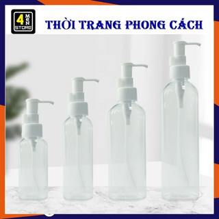 Chai Chiết Mỹ Phẩm Du Lịch Có Vòi Nhấn 50ML / 100ML Chiết Dầu Gội, Sữa Tắm Có Thể Tái Sử Dụng - Lọ Nhựa Pet Vòi Nhấn