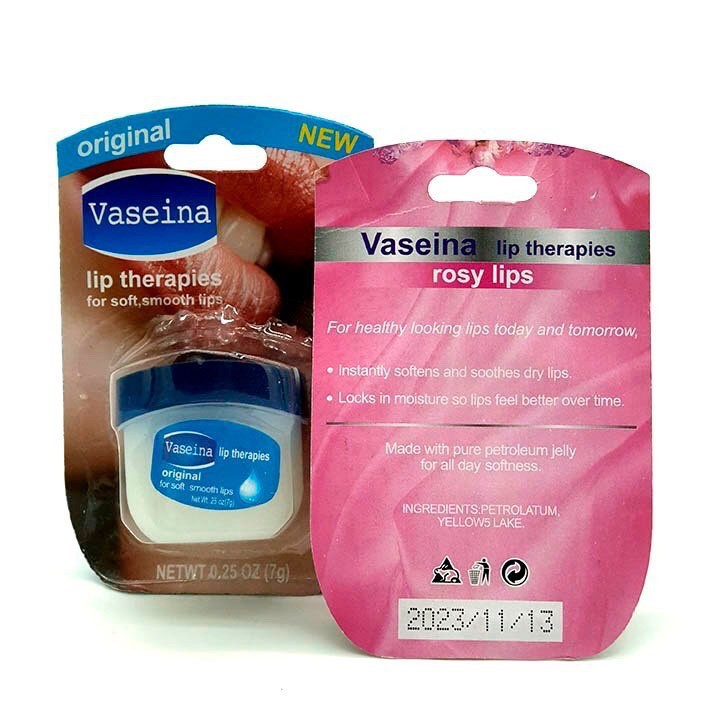 Dưỡng môi vaseline 7g dạng hũ,thạch cấp ẩm làm hồng môi