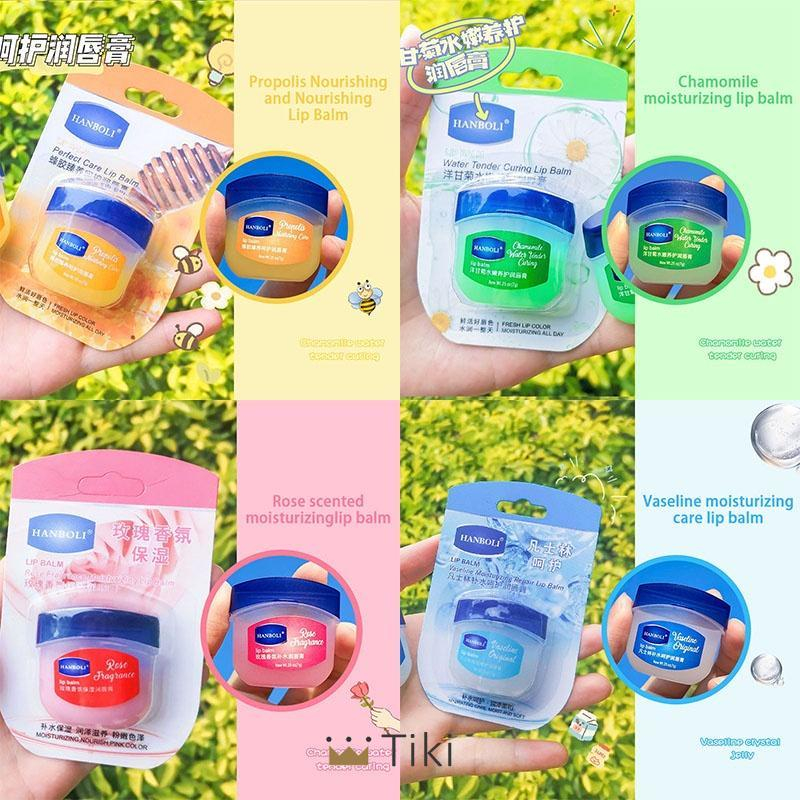 Dưỡng môi vaseline 7g dạng hũ,thạch cấp ẩm làm hồng môi