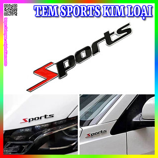 Tem Kim Loại Sport Dán Trang Tri Xe Ô Tô
