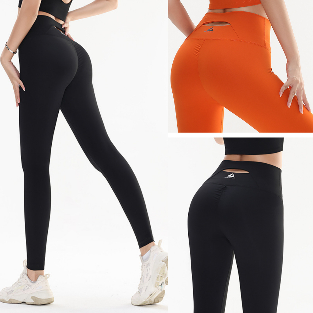 Quần tập Yoga , gym , legging FY - 606 trơn chun đào chính hãng Naqi vải thun lạnh cao cấp mã F0609