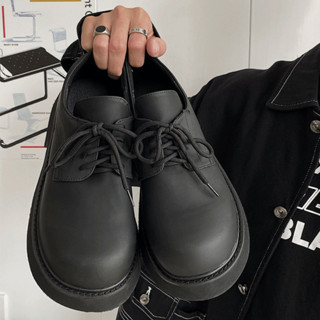 Giày da Micky mũi to phối đồ streetwear, Giày Derby nam HOMME đế tăng chiều cao 9522-R