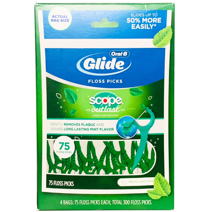Tăm Chỉ Nha Khoa ORAL-B Glide Scope Outlast Floss Picks Mint - chính hãng Mỹ