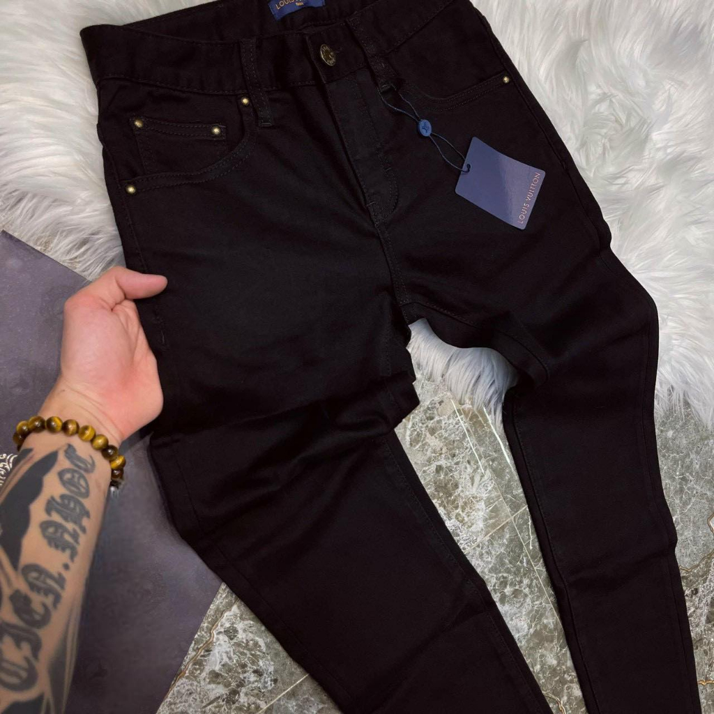 Quần Jean Đen Nam Dáng Slim Fit, Chất Vải Dày Dặn Thoáng Mát Co Dãn Tốt Cho Nam S T O R E 1998