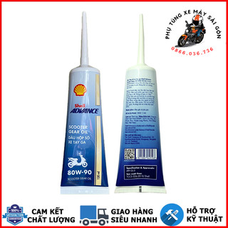 Nhớt láp - nhớt hộp số shell advance scooter gear 80w90 120ml