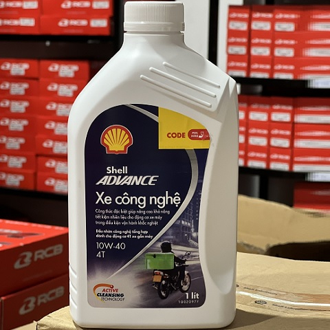 Nhớt Shell Advance Xe công nghệ Motorcycle 10W40 dành cho xe số, côn tay
