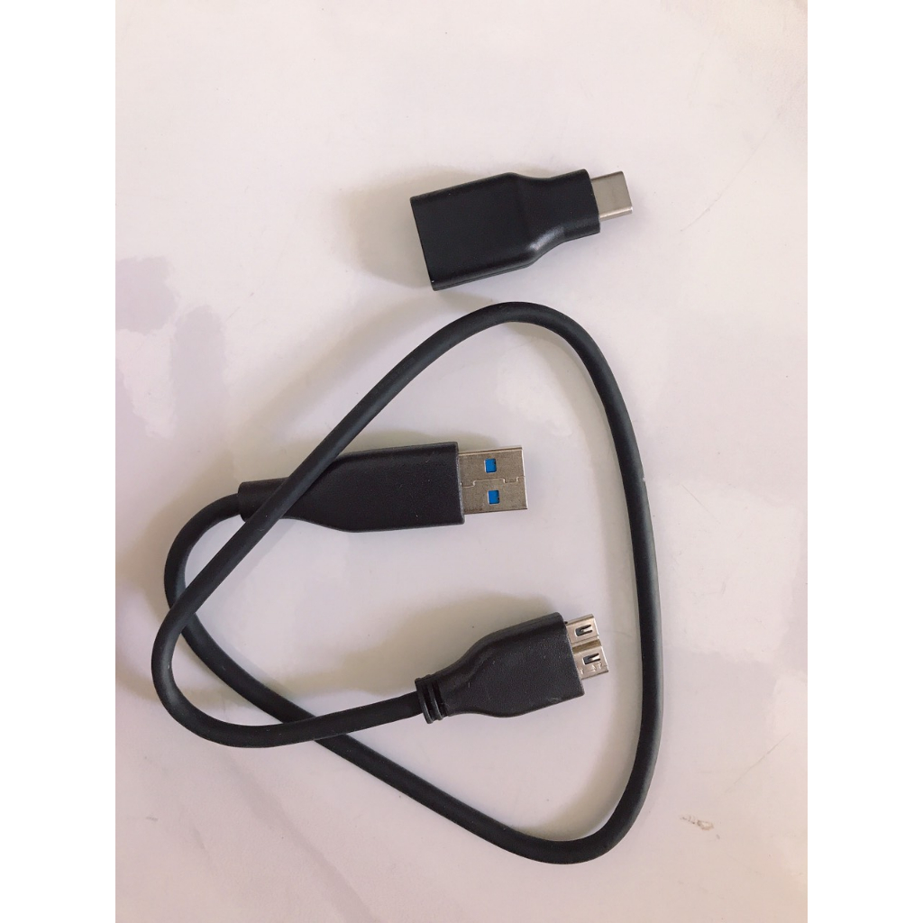 Cáp USB 3.0 kết nối ổ cứng di động, ổ cứng gắn ngoài HDD, SSD kèm đầu chuyển type C
