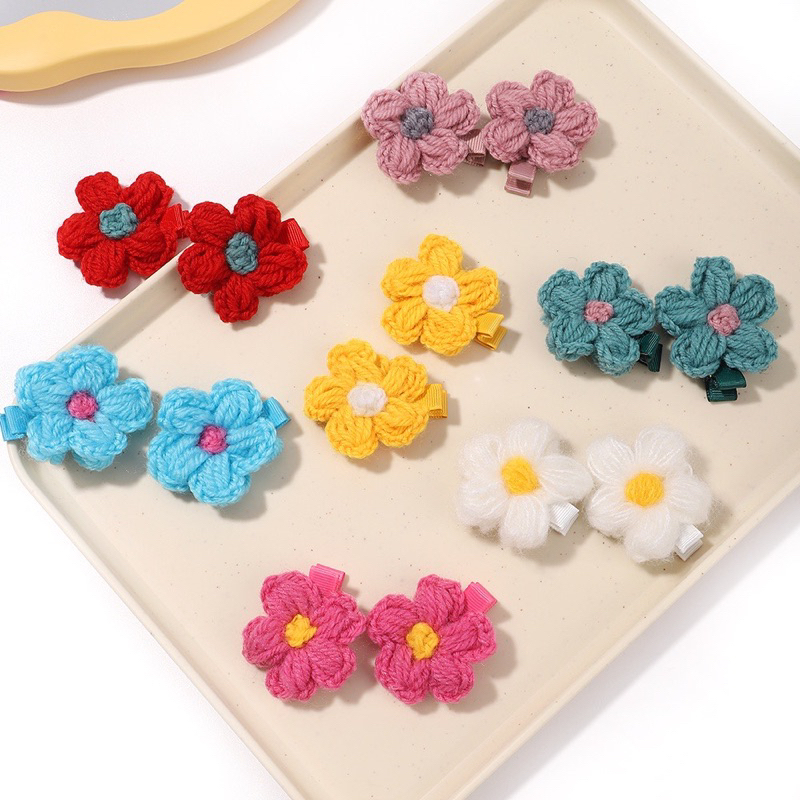 Kẹp tóc cho bé bằng len đồ handmade 🥰🥰
