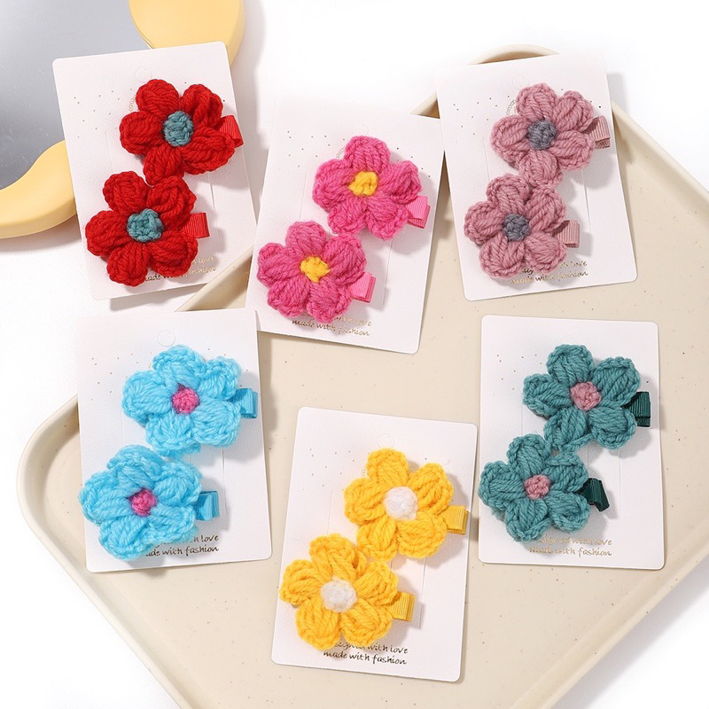 Kẹp tóc cho bé bằng len đồ handmade 🥰🥰
