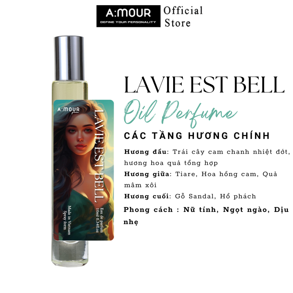 Tinh Dầu Nước Hoa Nữ La Vie est Belle Nguyên Liệu Nhập Pháp Hương Thơm Mộc Mạc, Sang Trọng 10ml - Dạng Xịt