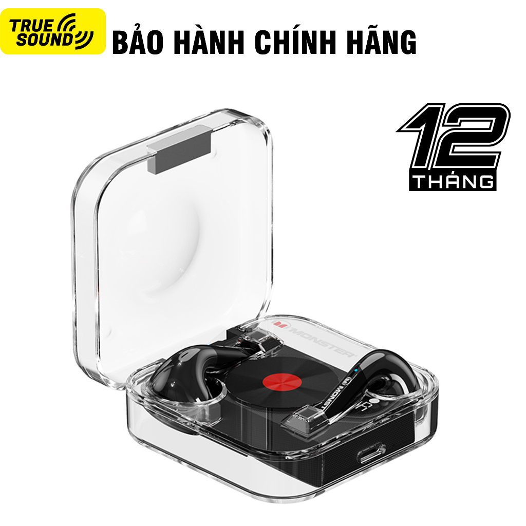 Tai nghe Bluetooth MONSTER XKT01 V5.2. Thiết kế 2023 công thái học, giảm tiếng ồn, chống nước IPX4.
