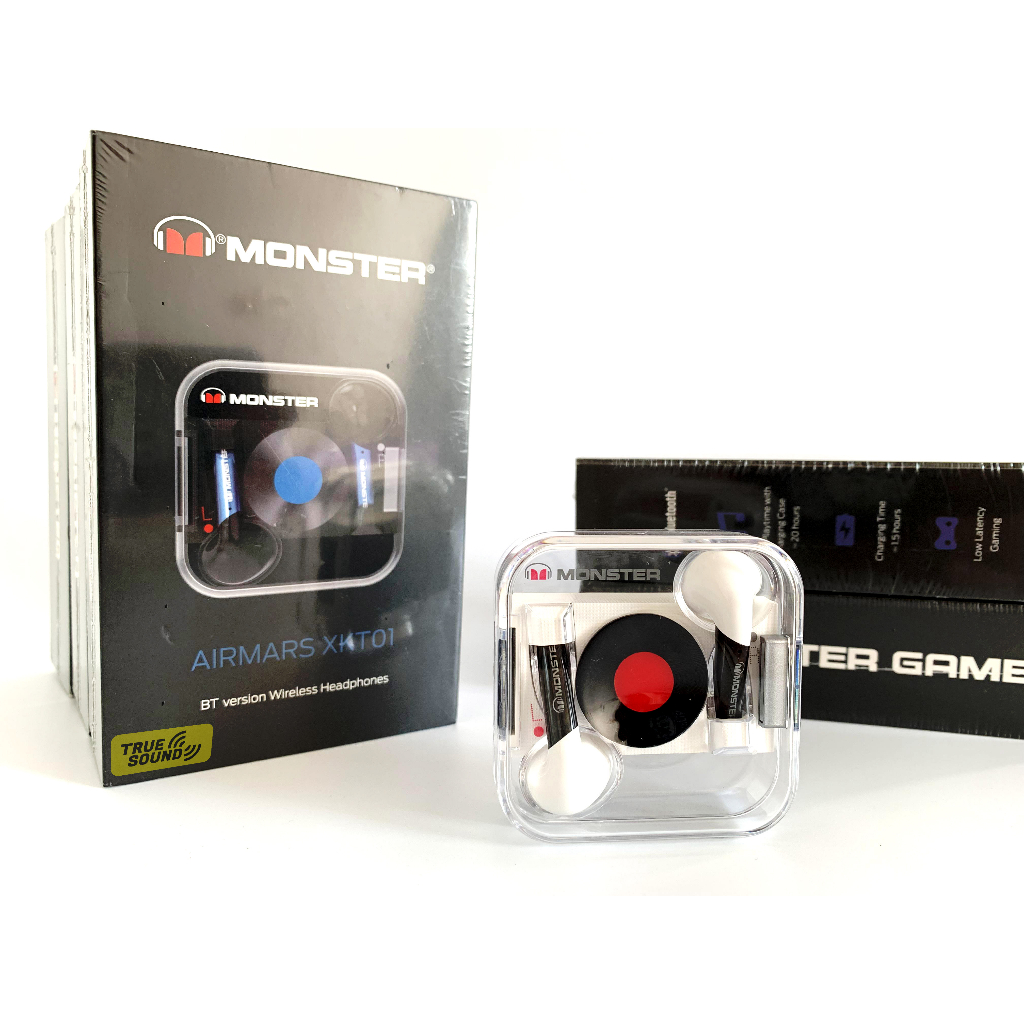 Tai nghe Bluetooth MONSTER XKT01 V5.2. Thiết kế 2023 công thái học, giảm tiếng ồn, chống nước IPX4.