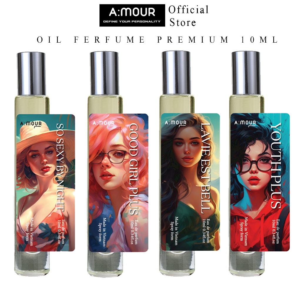 Tinh Dầu Nước Hoa Nữ Coco Amour Nguyên Liệu Nhập Pháp Hương Thơm Quyến Rũ, Ngọt Ngào 10ml và 2ml - Dạng Xịt