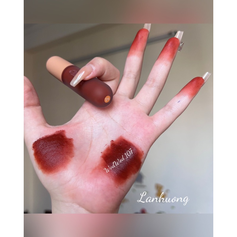 Son Wodwod Ice Cream Chất son mịn màu dupe a12,bibia