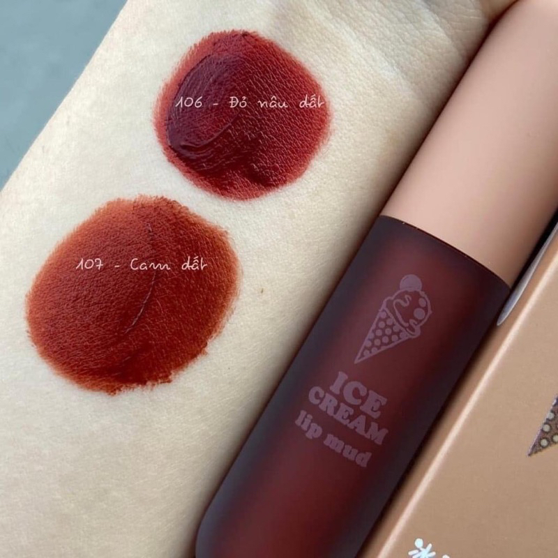 Son Wodwod Ice Cream Chất son mịn màu dupe a12,bibia