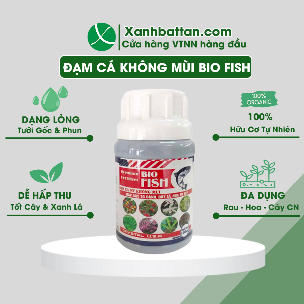 Bio Fish Đạm Cá Mỹ Không Mùi Hôi Chai 100 ml
