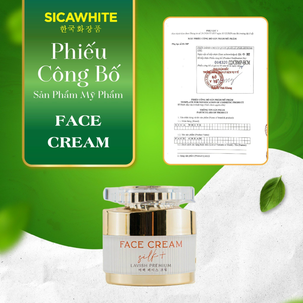 Kem lụa Sica White 25g, kem face lụa dưỡng trắng sáng, mờ thâm nám, căng bóng da - Sicawhite