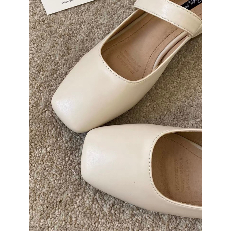 Giày Da Mịn Trơn Vintage