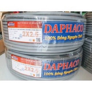  BÁN LẺ 30M - Dây điện đôi bọc tròn 2x2.5 Daphaco 