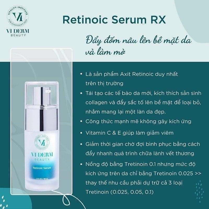 Công Ty VIDerm Beauty Retinoic Serum – Tinh Chất Giảm Mụn, Chống Lão Hóa 30ml