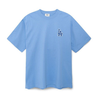 - áo thun mlb - monogram big logo la dodger - xanh blue - code: 3atsm0233-07cbl