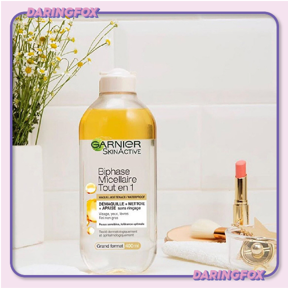 Nước tẩy trang làm sạch sâu các lớp makeup cho mọi loại da G.arnier nắp vàng 400ml