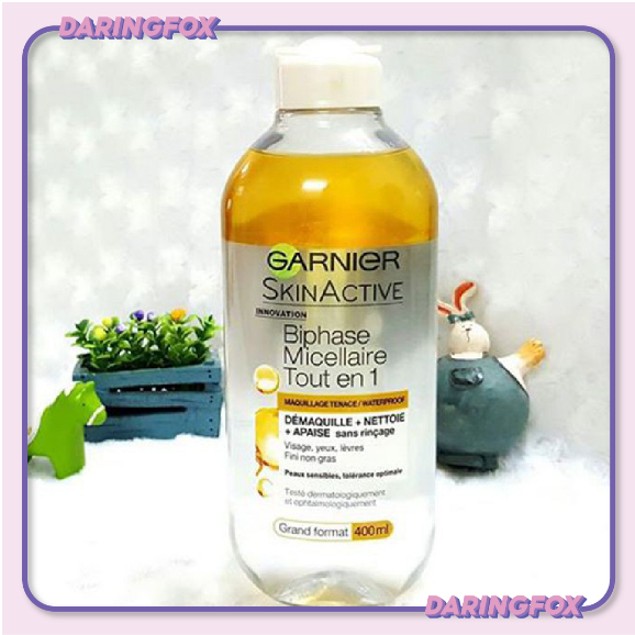 Nước tẩy trang làm sạch sâu các lớp makeup cho mọi loại da G.arnier nắp vàng 400ml