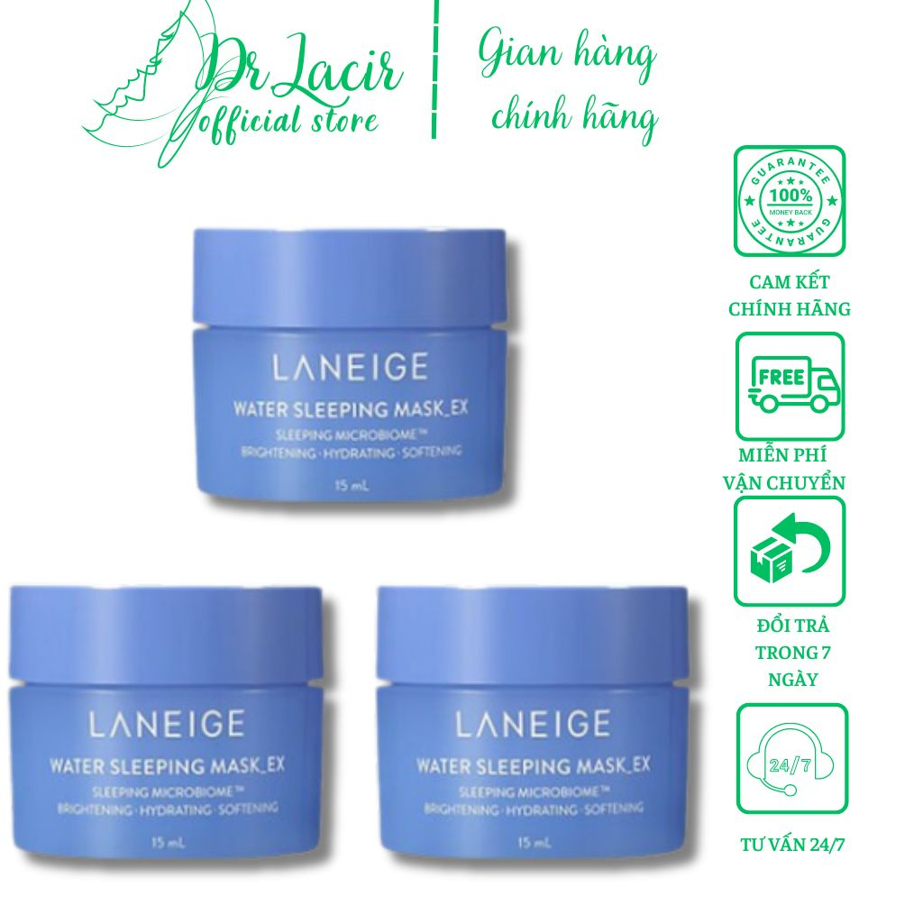 [15mlvà 70ml Mặt Nạ Ngủ Laneige dưỡng ẩm chuyên sâu, tập trung độ ẩm cao giúp da trở nên tươi sáng