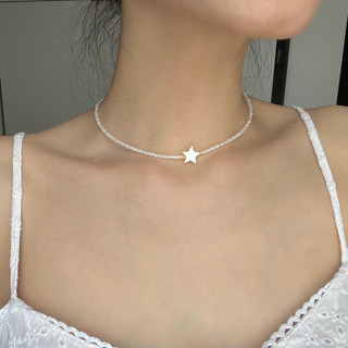 Vòng cổ hạt cườm ngôi sao xà cừ hologram