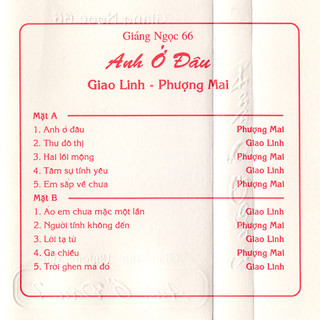 Đĩa cd 2453.gncd-giao linh & phuong mai-anh o dau chất lượng cao