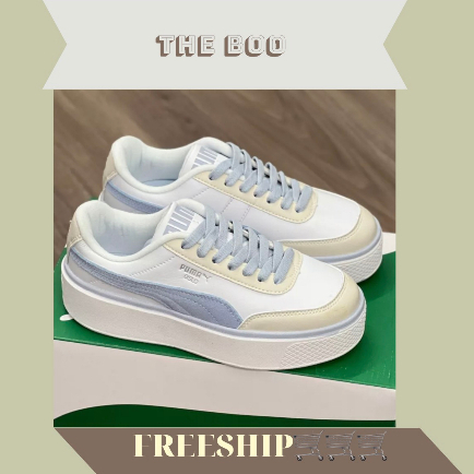 Giày Sneaker Pu.ma Oslo Baby Blue White - Pu.ma Xanh Kem Da Lộn Fullbox