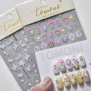 Sticker dán móng tomoni, phụ kiên trang trí móng nghệ thuật nhật bản hình hoa nhiều màu sắc 3097