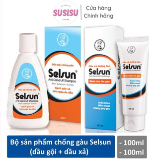 Dầu gội tóc gàu SELSUN - Anti-Dandruff Shampoo 100ml|Dầu xả tóc gàu SELSUN Anti-Dandruff Conditioner 100ml