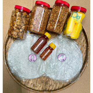 Combo ĐẠI KHỦNG ( 600g Bánh, 400g Muối, 300g Bơ, 150g Tóp Mỡ, 2 Chai sốt)