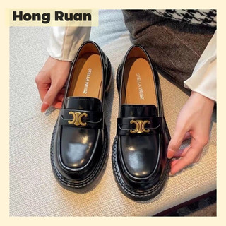 giày da lolita oxford  lười nữ mũi tròn đế cao tôn dáng cách tỷ tỷ