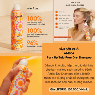 [Amika] Dầu gội khô Amika Perk Up Dry Shampoo