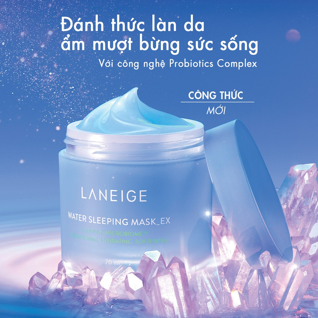 [15mlvà 70ml  Mặt Nạ Ngủ Laneige dưỡng ẩm chuyên sâu, tập trung độ ẩm cao giúp da trở nên tươi sáng