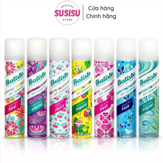 Dầu gội khô BATISTE Instant Hair Refresh Dry Shampoo 200ml Cherry/Original/Tropical Chai xịt gội tóc khô