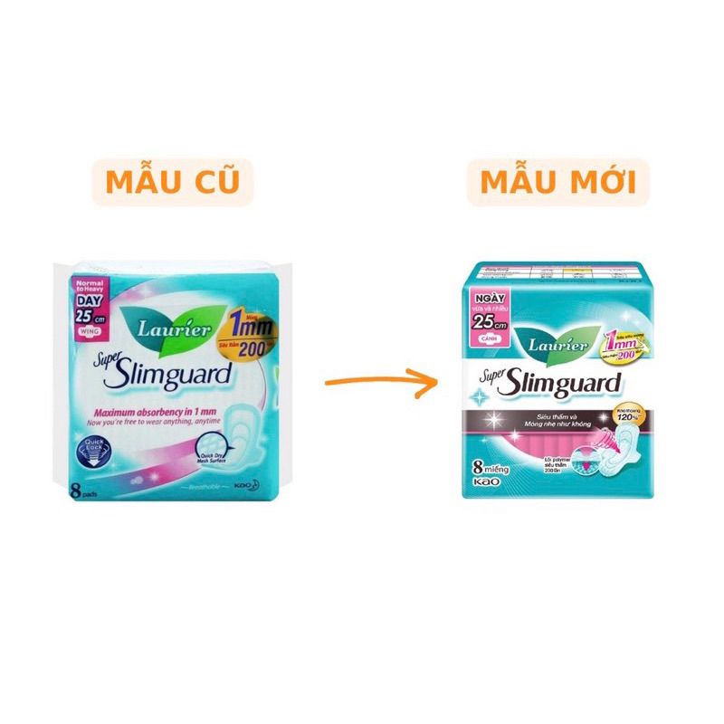 Combo 5 gói  Laurier supper slim guard 1mm cao cấp