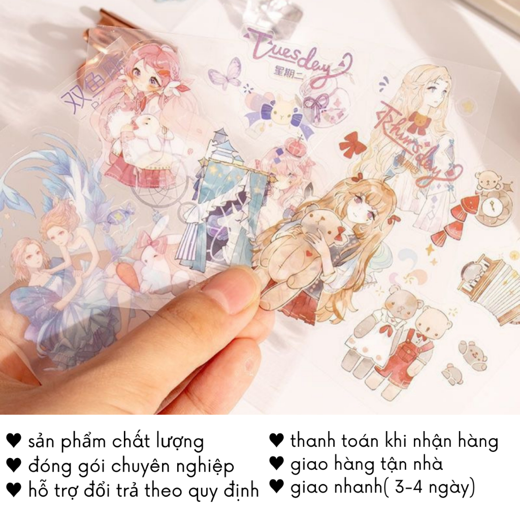Hình Dán Sticker Set 25 Tấm Cute Giá Rẻ Trang Trí Toploader Dán Mũ Bảo Hiểm Decor Bình Nước Timo ST01-2