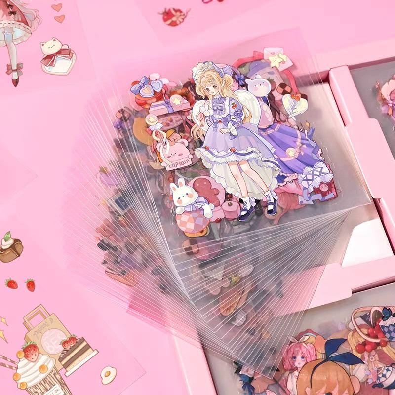 Hình Dán Sticker Set 25 Tấm Cute Giá Rẻ Trang Trí Toploader Dán Mũ Bảo Hiểm Decor Bình Nước Timo ST01-2