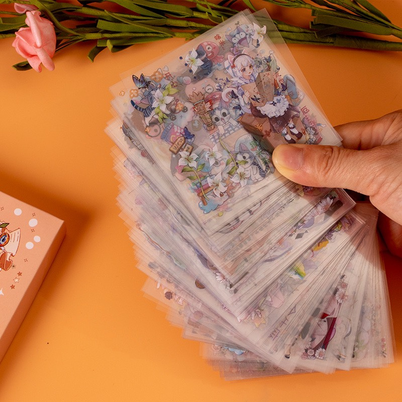 Hình Dán Sticker Set 25 Tấm Cute Giá Rẻ Trang Trí Toploader Dán Mũ Bảo Hiểm Decor Bình Nước Timo ST01-2