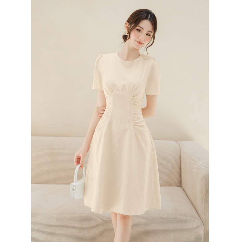 OLV - Đầm White Ruched Dress