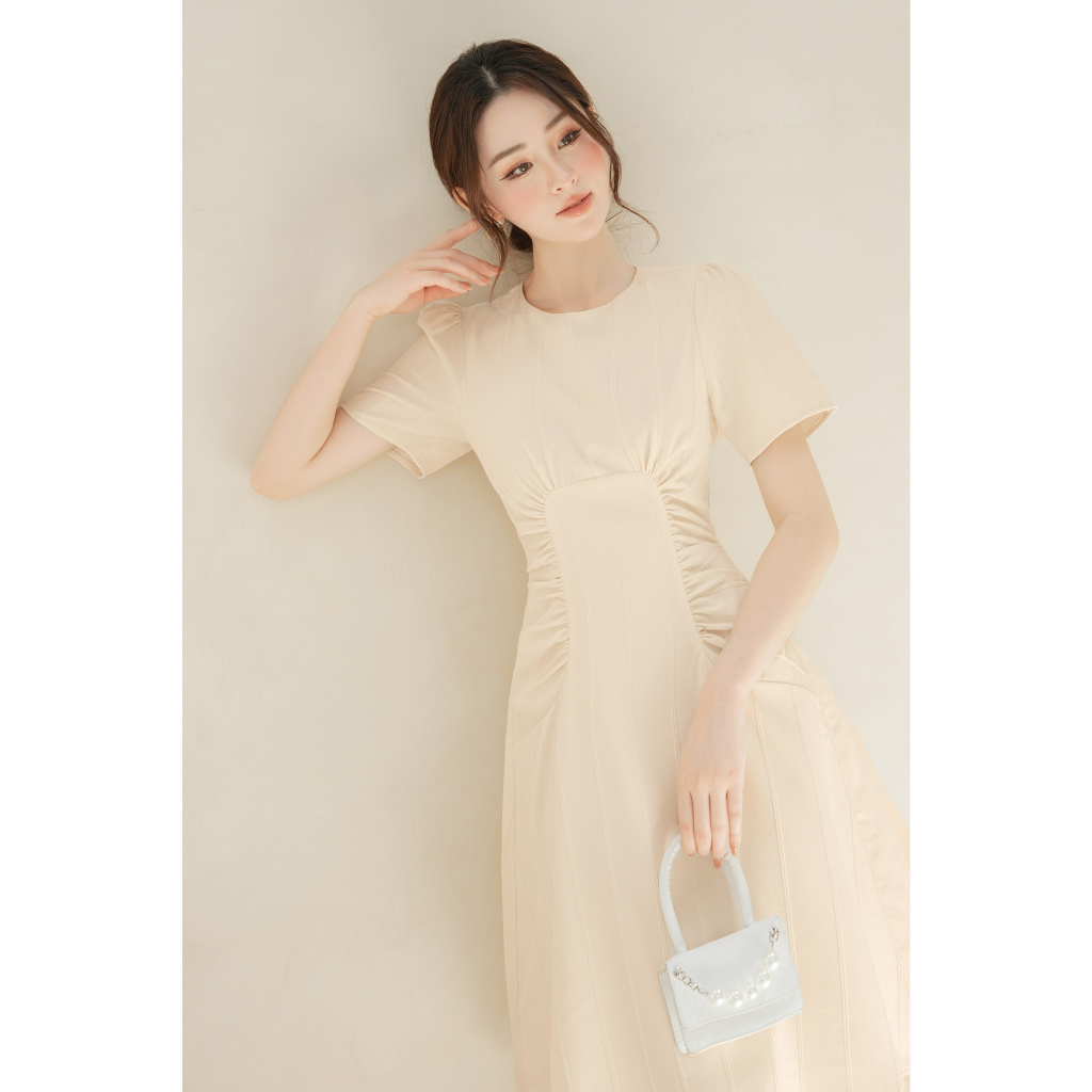 OLV - Đầm White Ruched Dress