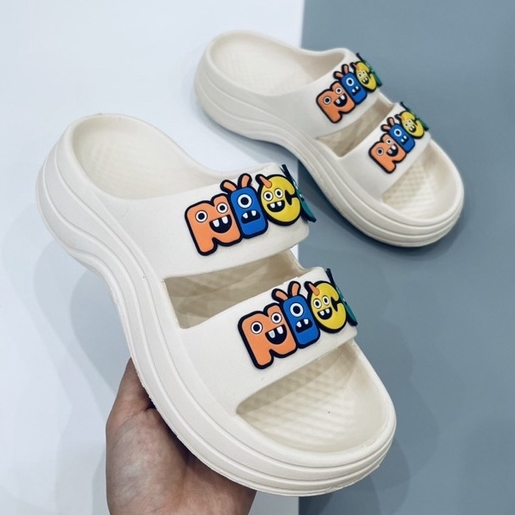 Dép đế đúc quai ngang thời trang nữ, Dép lê nữ 2 quai dễ đi dễ kết hợp tăng chiều cao