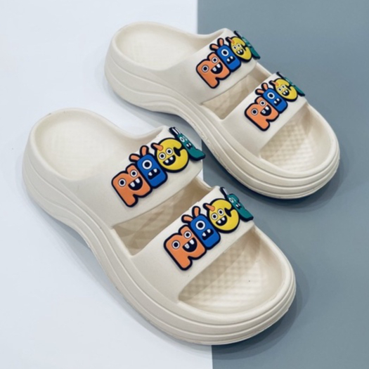 Dép đế đúc quai ngang thời trang nữ, Dép lê nữ 2 quai dễ đi dễ kết hợp tăng chiều cao