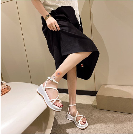 Sandal dây xỏ ngón, Sandal  nữ đế cao 6cm tôn dáng, nâng chiều cao MSP: 337