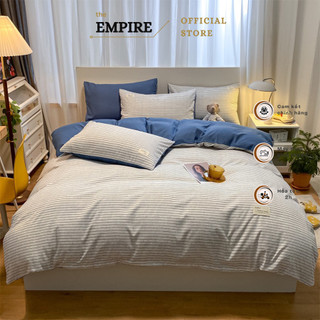 Bộ chăn ga gối nệm đệm 4 món cotton tencel Empire cao cấp bo chun drap ga giường - Bình Châu Bedding & Decor